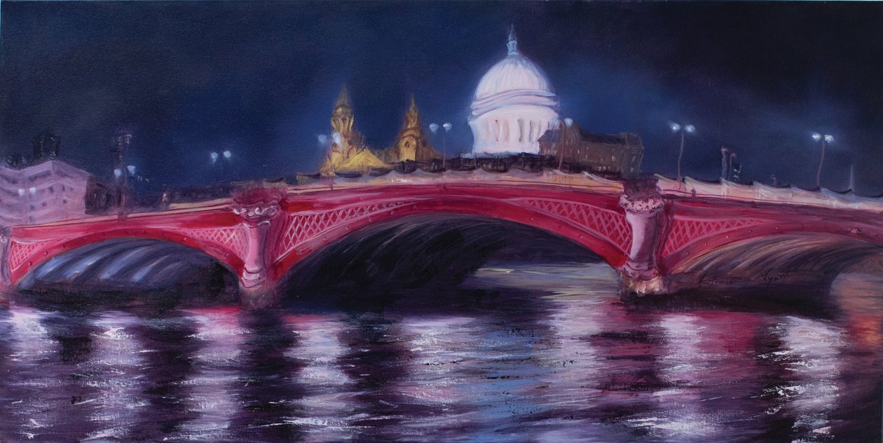 Św. Pawła, Most Blackfriars, 2013 (olej na płótnie) autorstwa Antonia Myatt