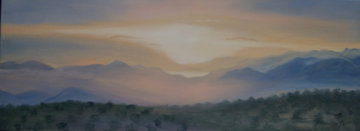 Wschód słońca nad Sierra Nevada, 2014 autorstwa Antonia Myatt