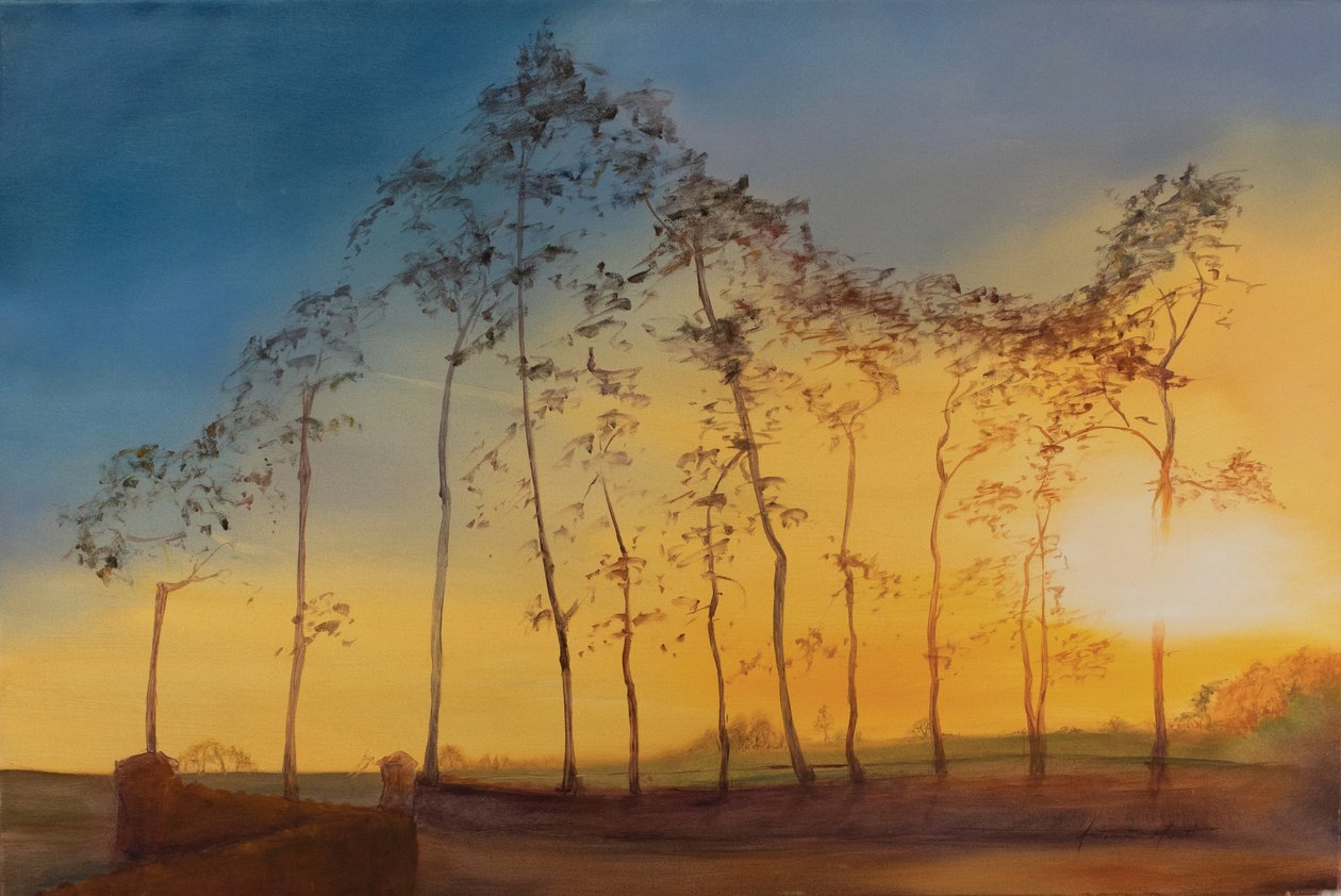 Traszka, Somerset, 2018 (olej na płótnie) autorstwa Antonia Myatt