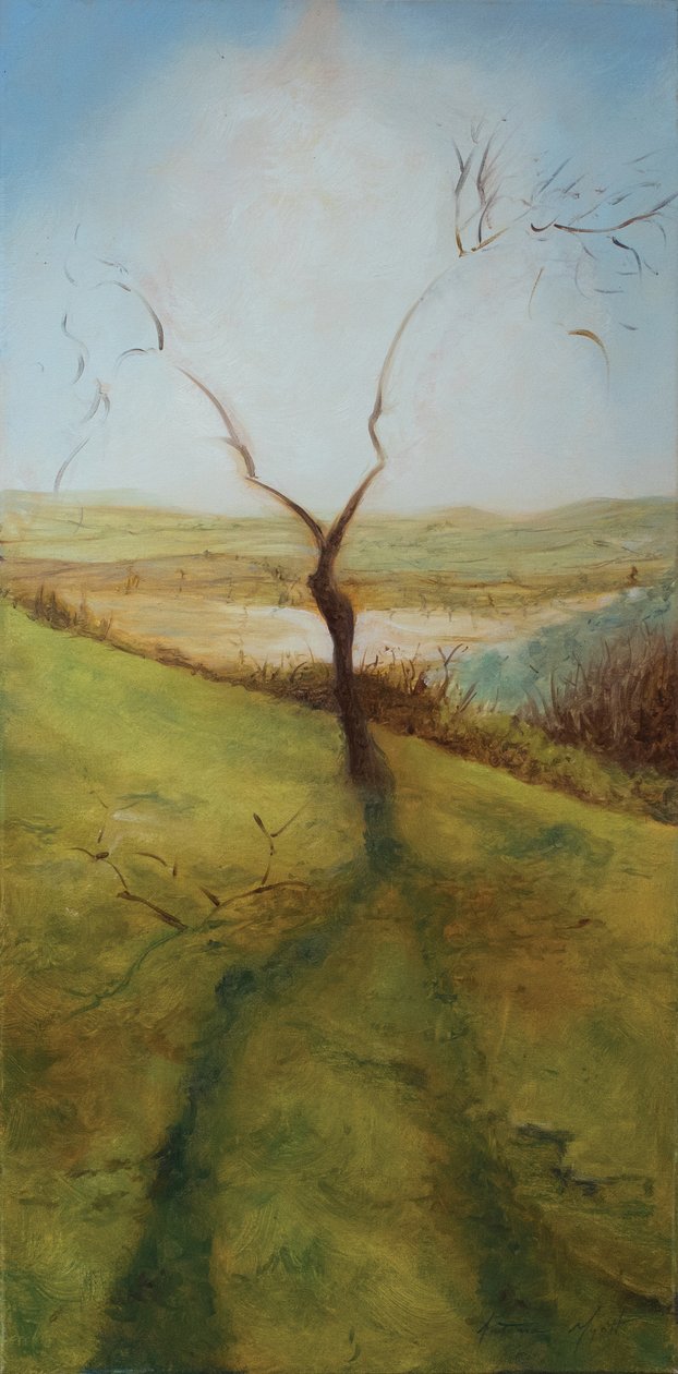 Całujące drzewo, 2013 (olej na płótnie) autorstwa Antonia Myatt