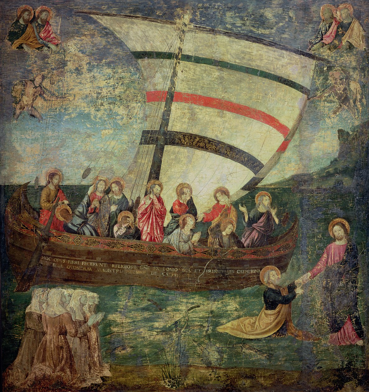 Chrystus chodzący po wodzie według „Navicelli” Giotto autorstwa Antoniazzo Romano