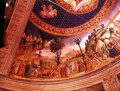 Odkrycie Krzyża. Św. Helena odkopuje krzyż i ożywia zmarłego autorstwa Antoniazzo Romano