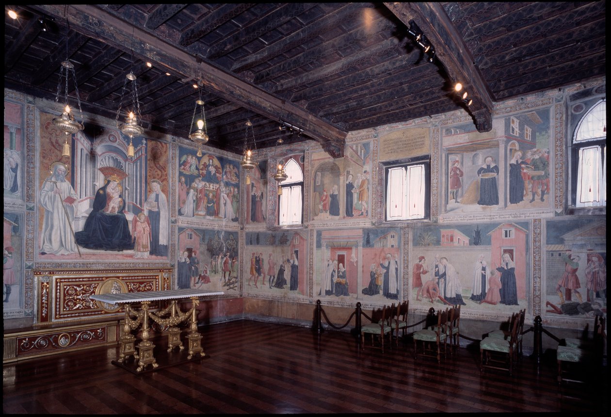 Ogólny obraz życia św. Franciszki roman (fresk autorstwa Antoniazzo Romano