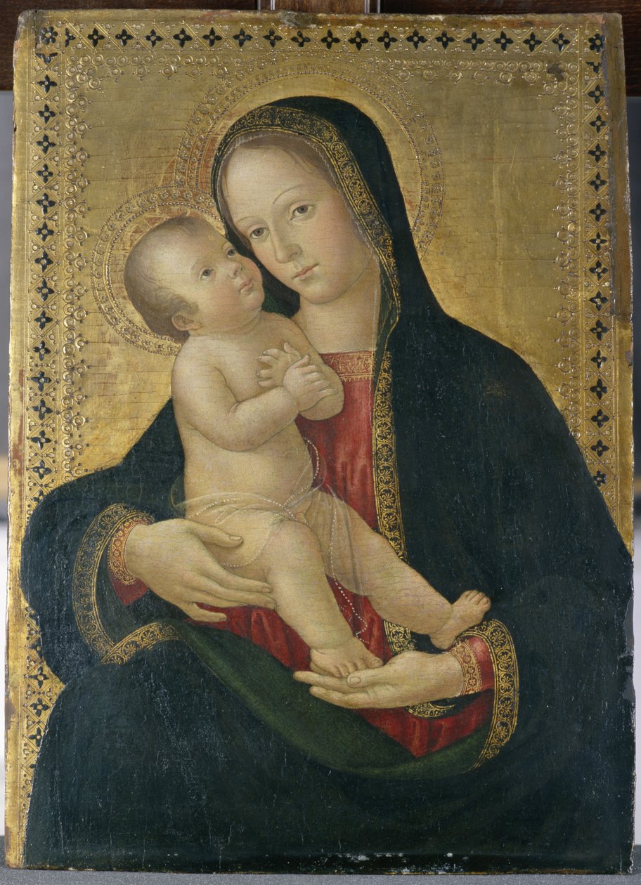 Madonna z Dzieciątkiem, ok. 1480-85 (tempera na drewnie topoli) autorstwa Antoniazzo Romano