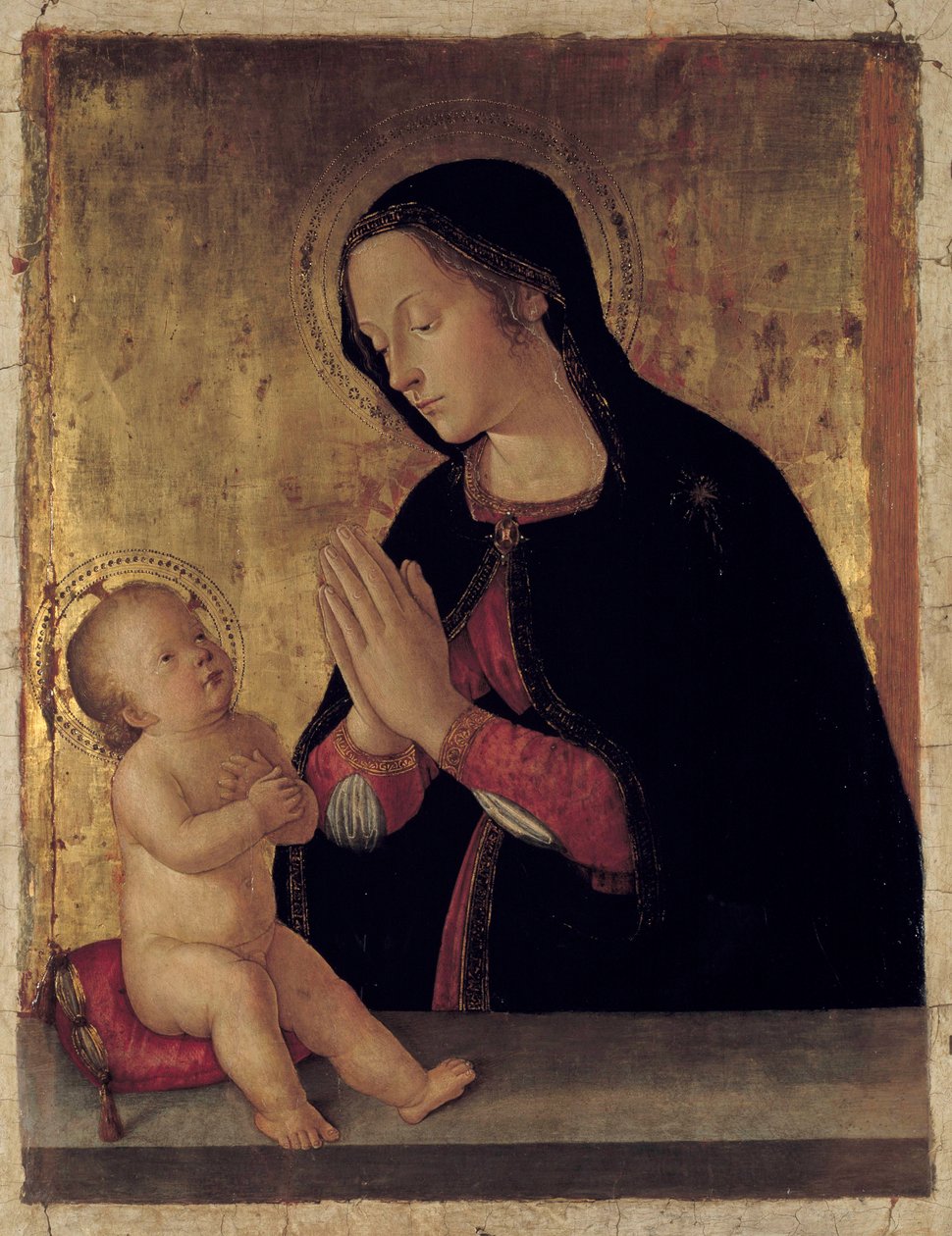 Dziewica adorująca ołtarz dziecka autorstwa Antoniazzo Romano (1430-1508) autorstwa Antoniazzo Romano