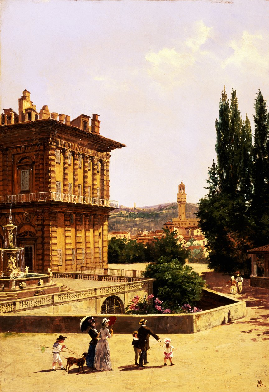 Pod Pałacem Pitti, Florencja autorstwa Antonietta Brandeis