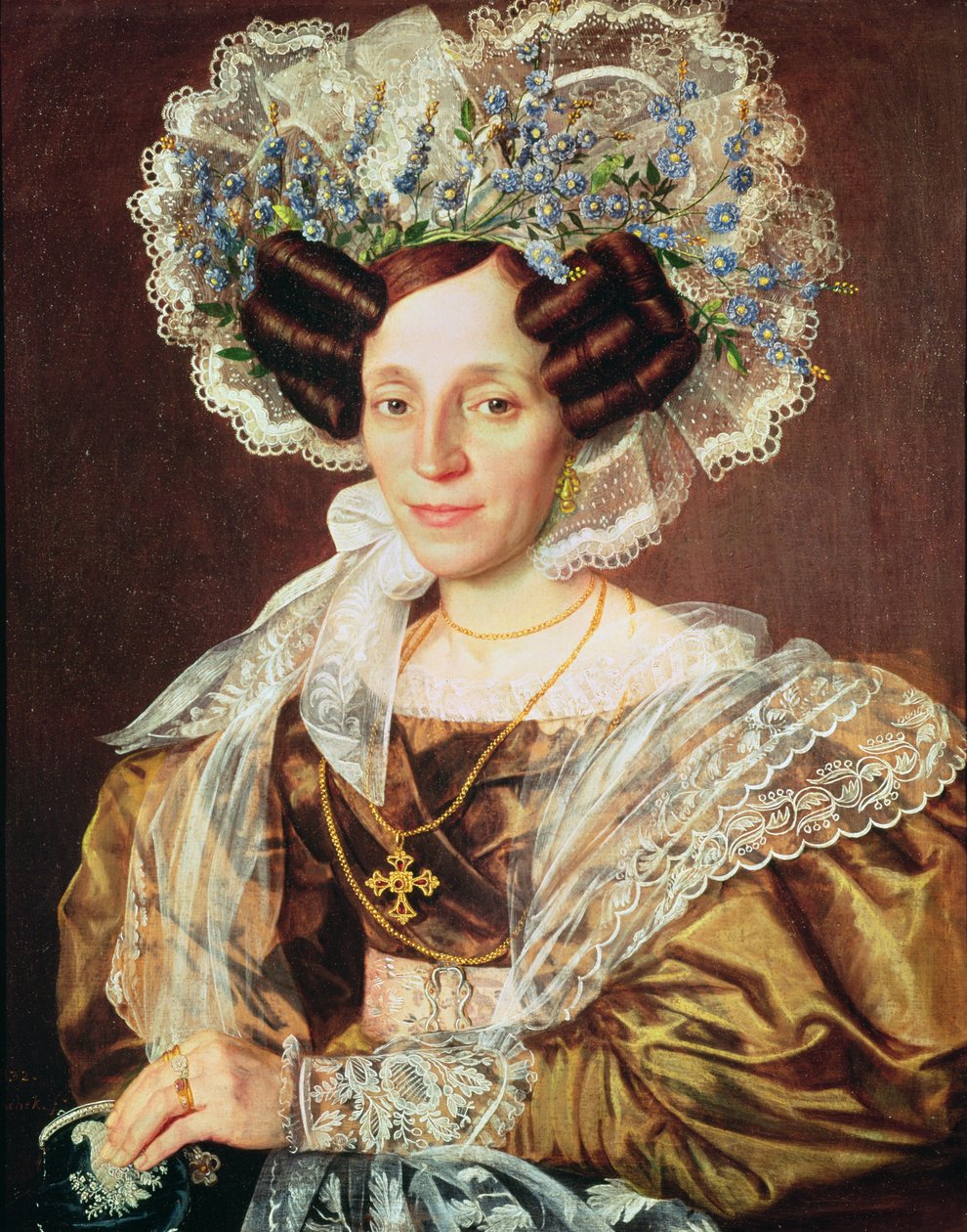Portret Barbary Smetanovej, matki Federica Smetany autorstwa Antonin Machek