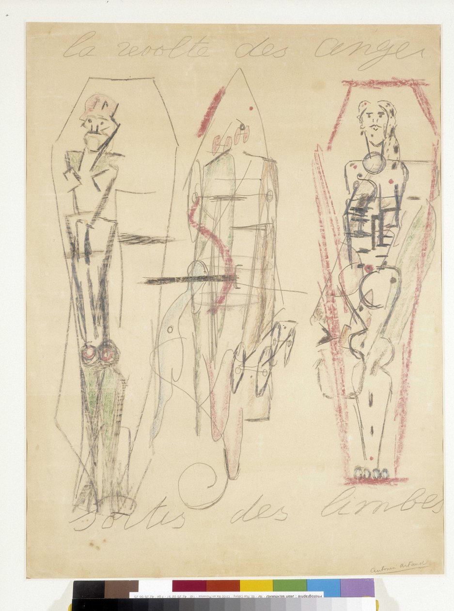Bunt aniołów wychodzących z otchłani. Rysunek Antonina Artauda (1896-1948) autorstwa Antonin Artaud