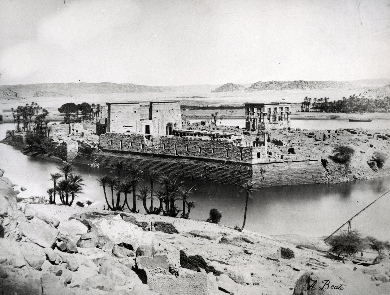 Philae, ok. 1860-80 autorstwa Antonio Beato