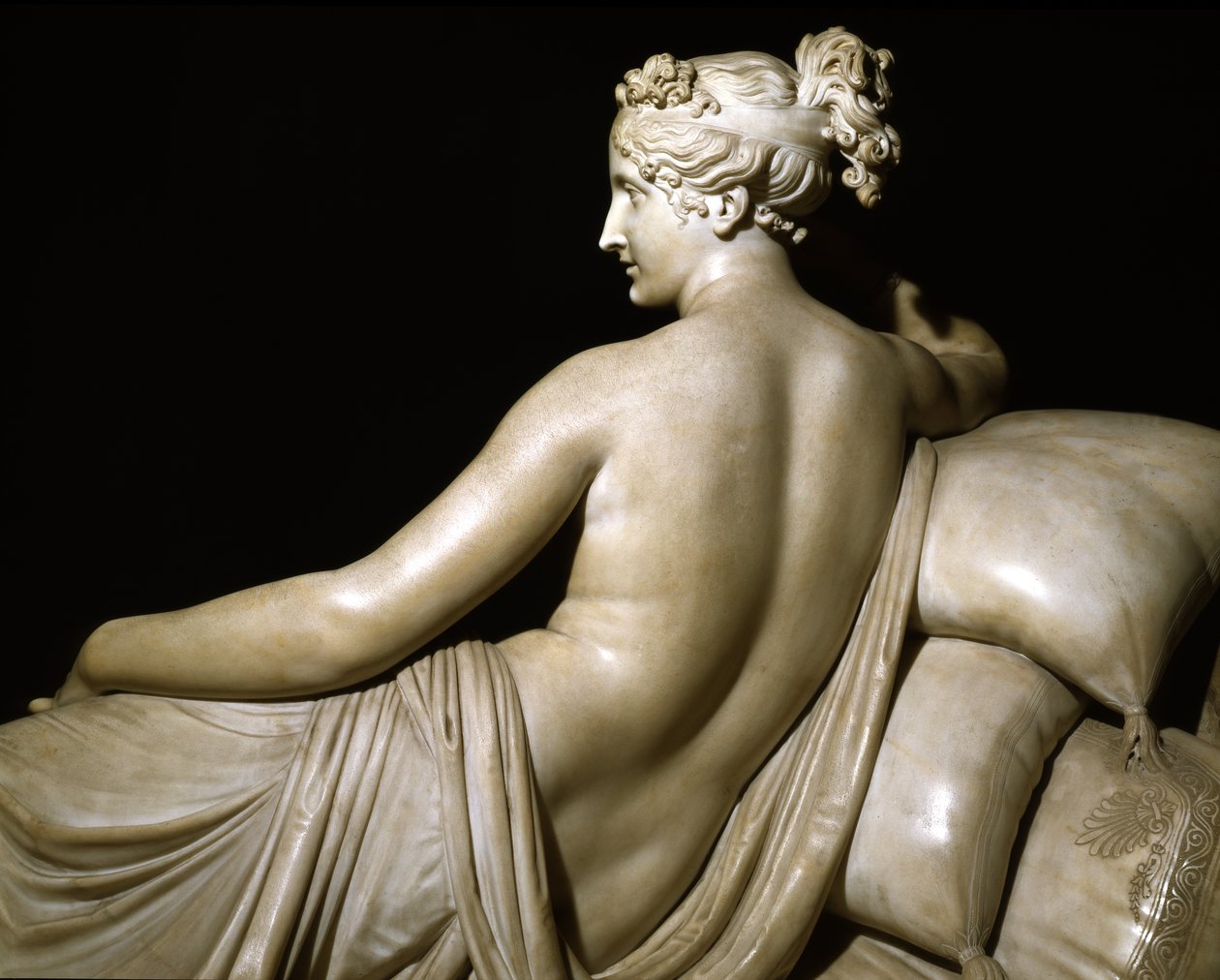 Pauline Bonaparte jako Wenus Triumfująca, c.1805-08 (marmur) autorstwa Antonio Canova