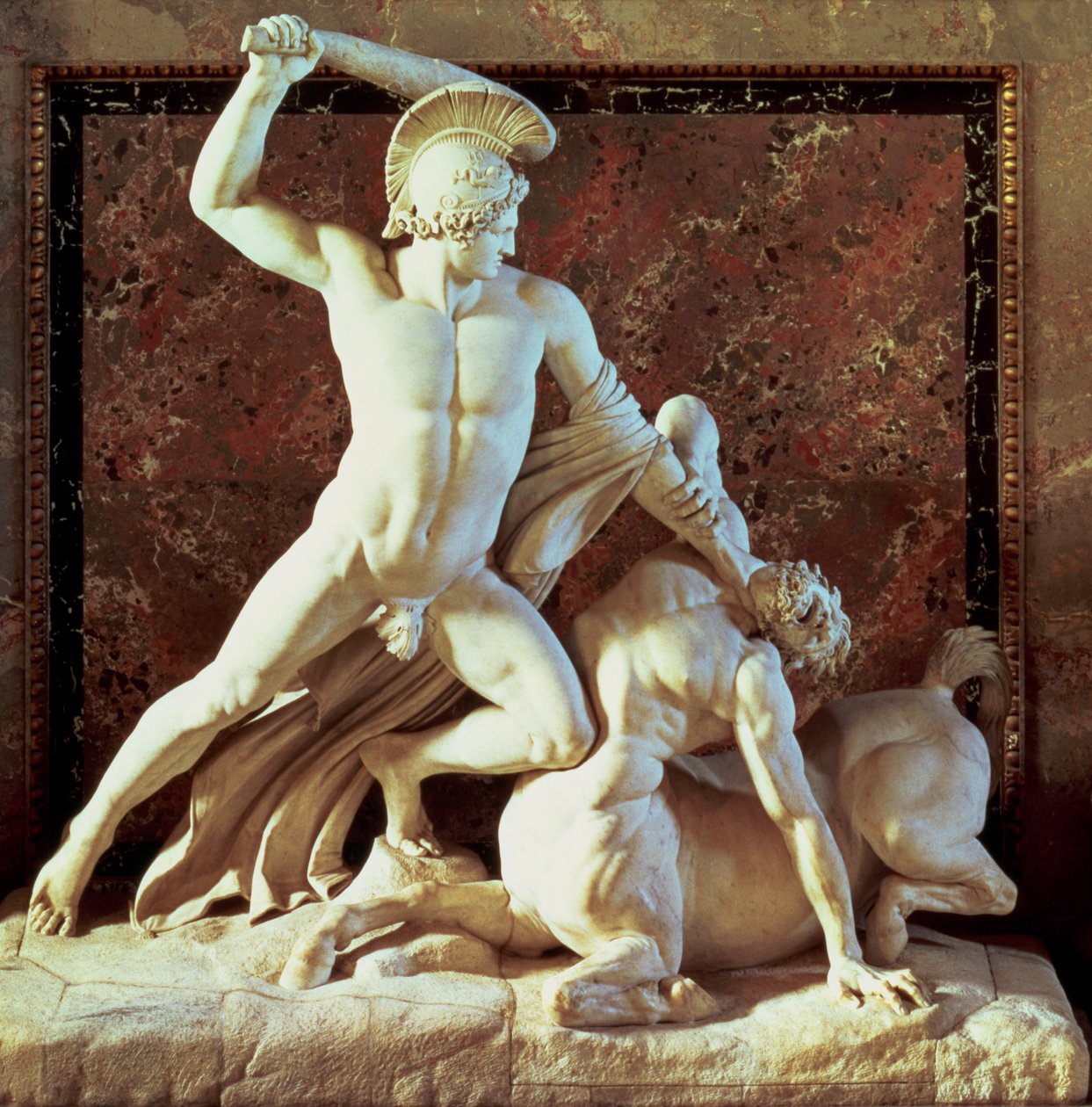 Tezeusz zabija centaur (marmur) autorstwa Antonio Canova