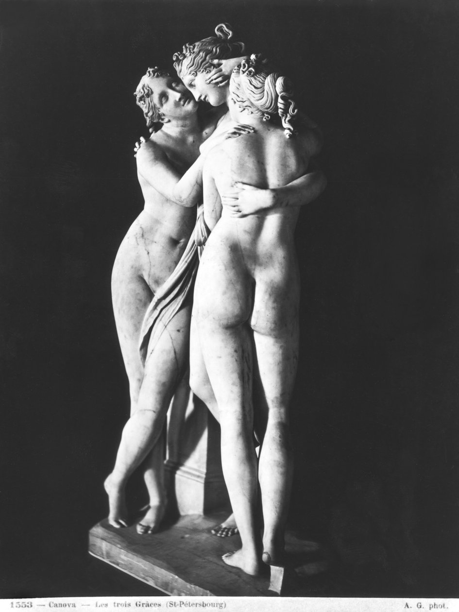 Trzy Gracje, 1812-16 (marmur) (patrz także 266965 i 266967) autorstwa Antonio Canova