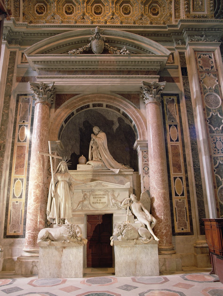 Grób papieża Klemensa XIII (1693-1769), 1783-92 (marmur) autorstwa Antonio Canova