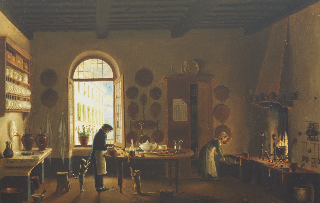 Kuchnia Palazzo Mozzi, Florencja autorstwa Antonio Digerini