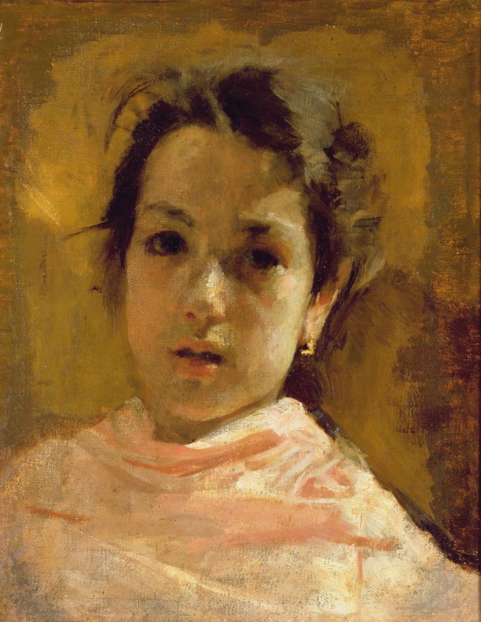Portret młodej dziewczyny autorstwa Antonio Mancini