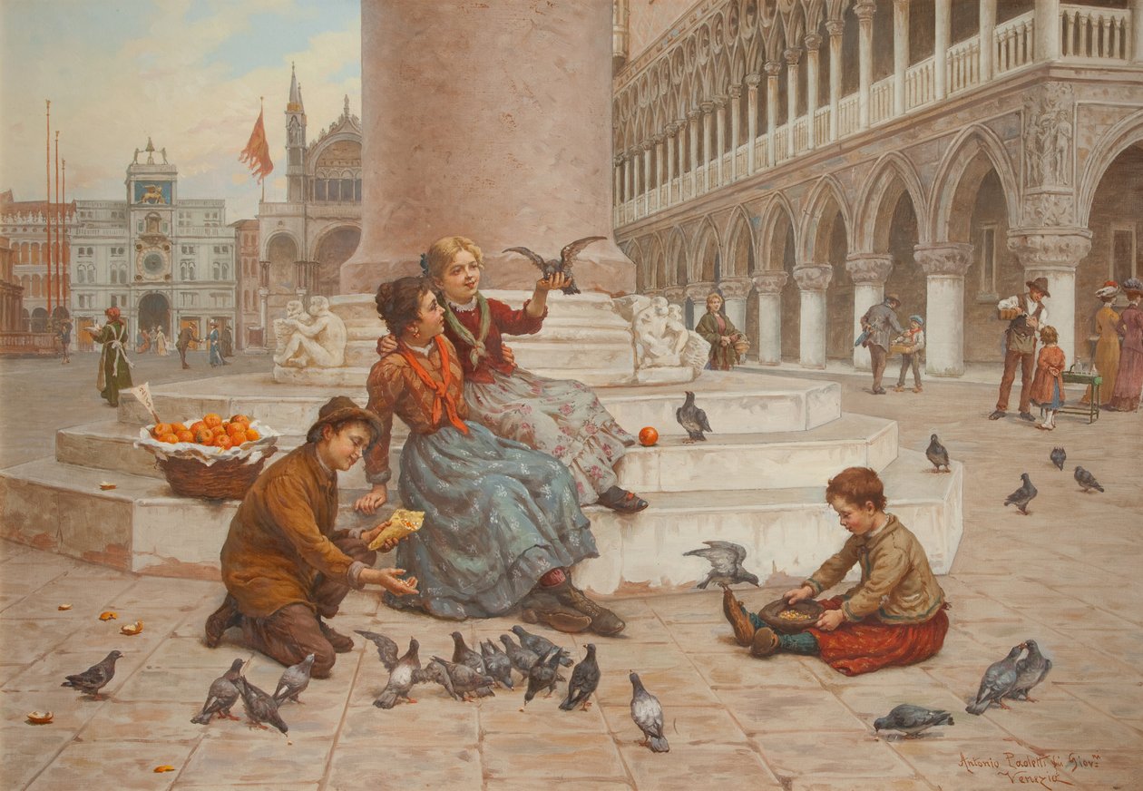Gołębie Wenecji autorstwa Antonio Ermolao Paoletti