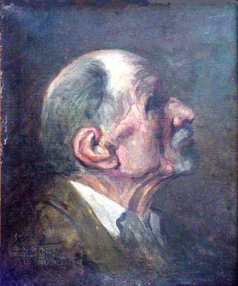 Popiersie mężczyzny - Głowa starego mężczyzny Paryż, Francja autorstwa Antonio Parreiras