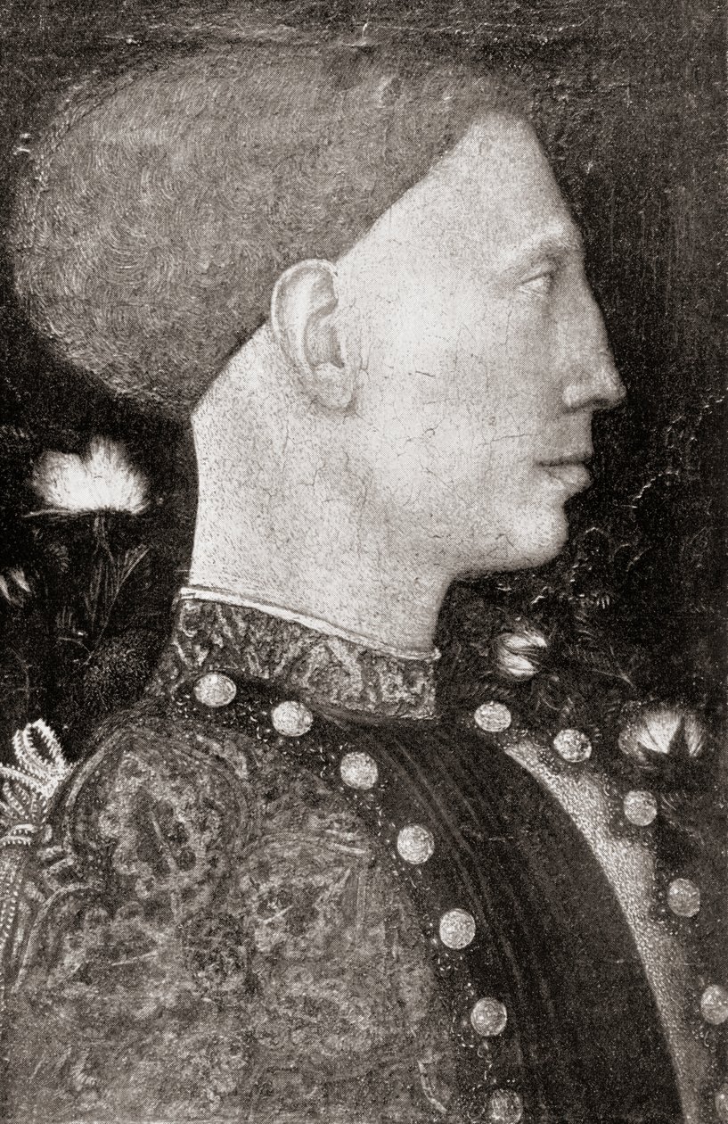 Leonello dEste, z The Connoisseur Magazine, opublikowany w 1902 r. autorstwa Antonio Pisanello