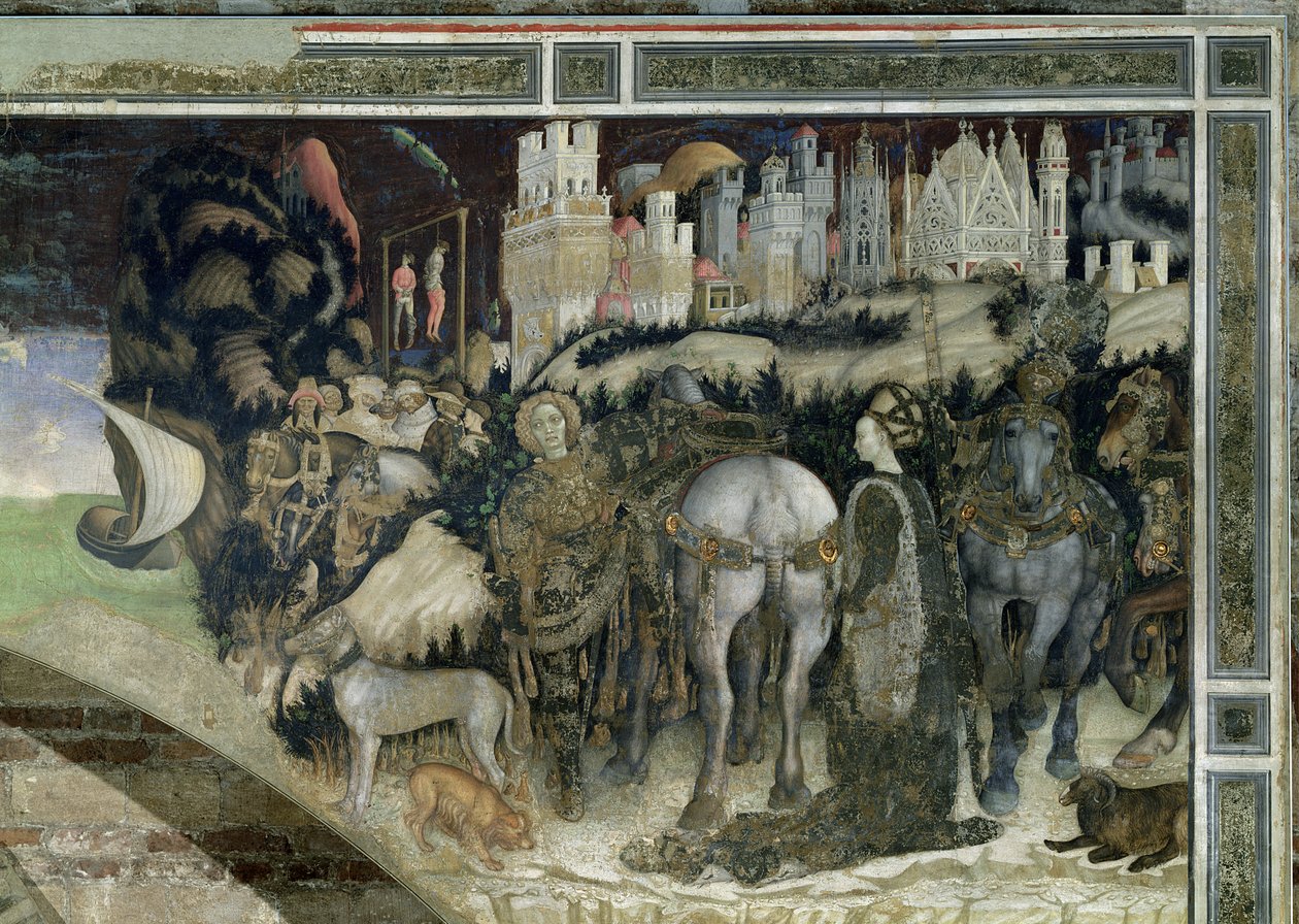 Jerzy ratujący księżniczkę z Trebizbond, ok. 1433-38 autorstwa Antonio Pisanello