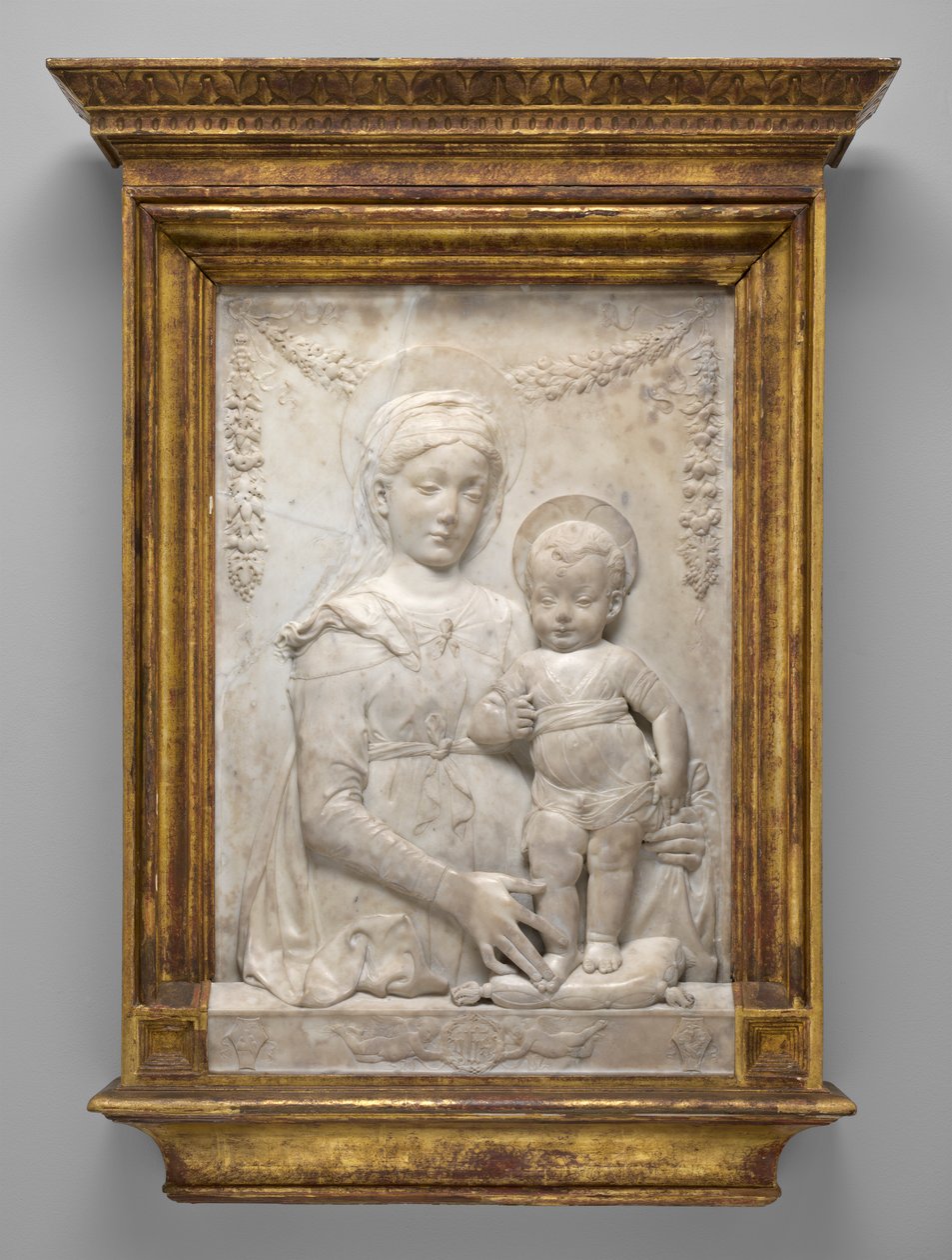 Madonna z Dzieciątkiem, c.1475-1478 (marmur) autorstwa Antonio Rossellino