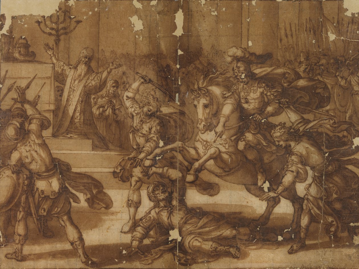 Wypędzenie Heliodora ze Świątyni autorstwa Antonio Tempesta