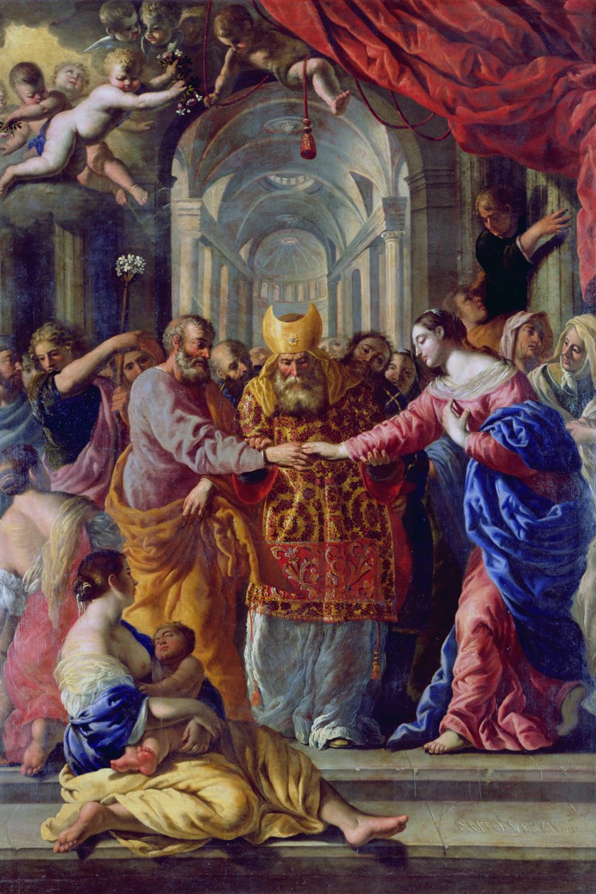 Małżeństwo Dziewicy autorstwa Antonio Verrio