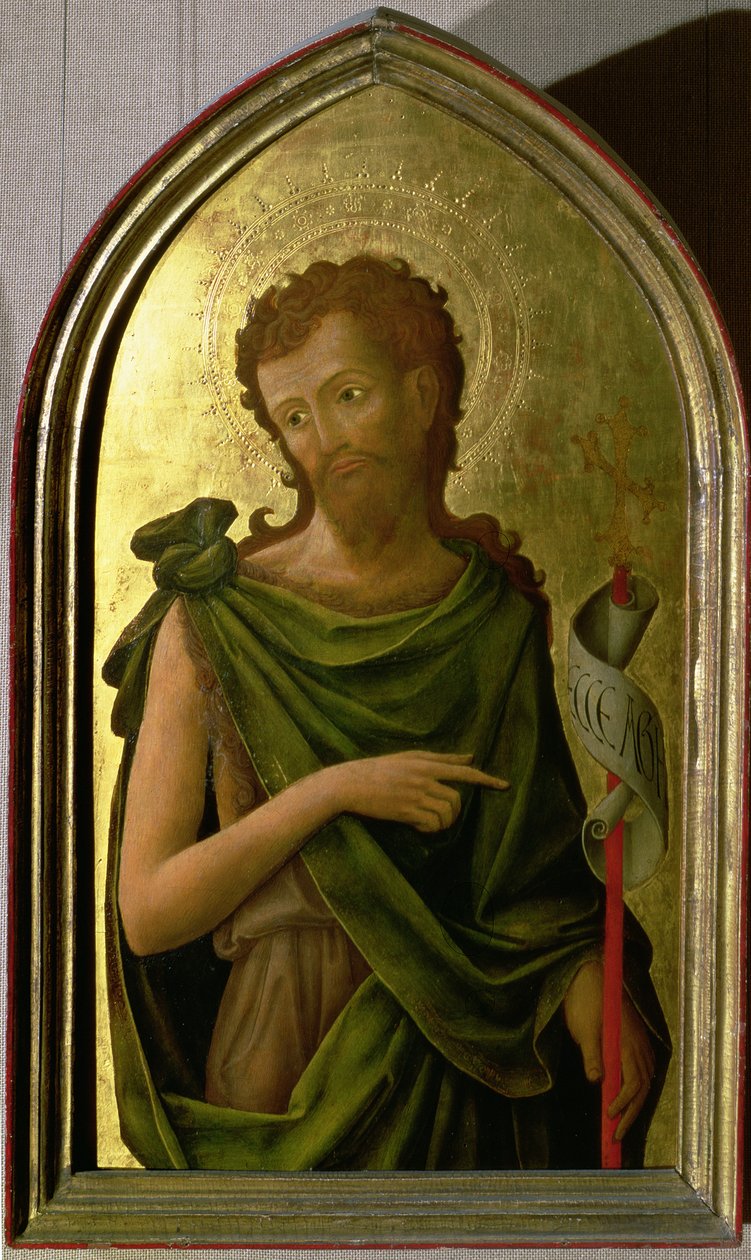 Św. Jan Chrzciciel, panel z poliptyku usunięty z kościoła św. Franciszka w Padwie, 1451 (panel) (zob. też 72516) autorstwa Antonio Vivarini