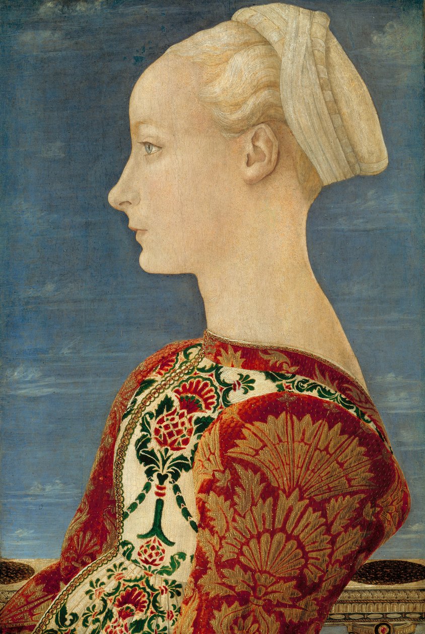 Portret profilowy młodej damy autorstwa Antonio Pollaiuolo
