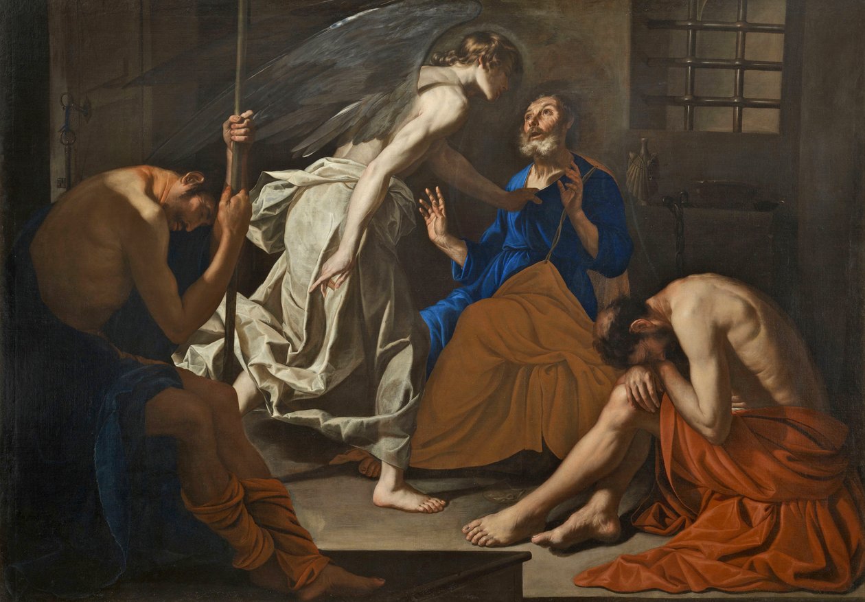 Wyzwolenie św. Piotra autorstwa Antonio de Bellis