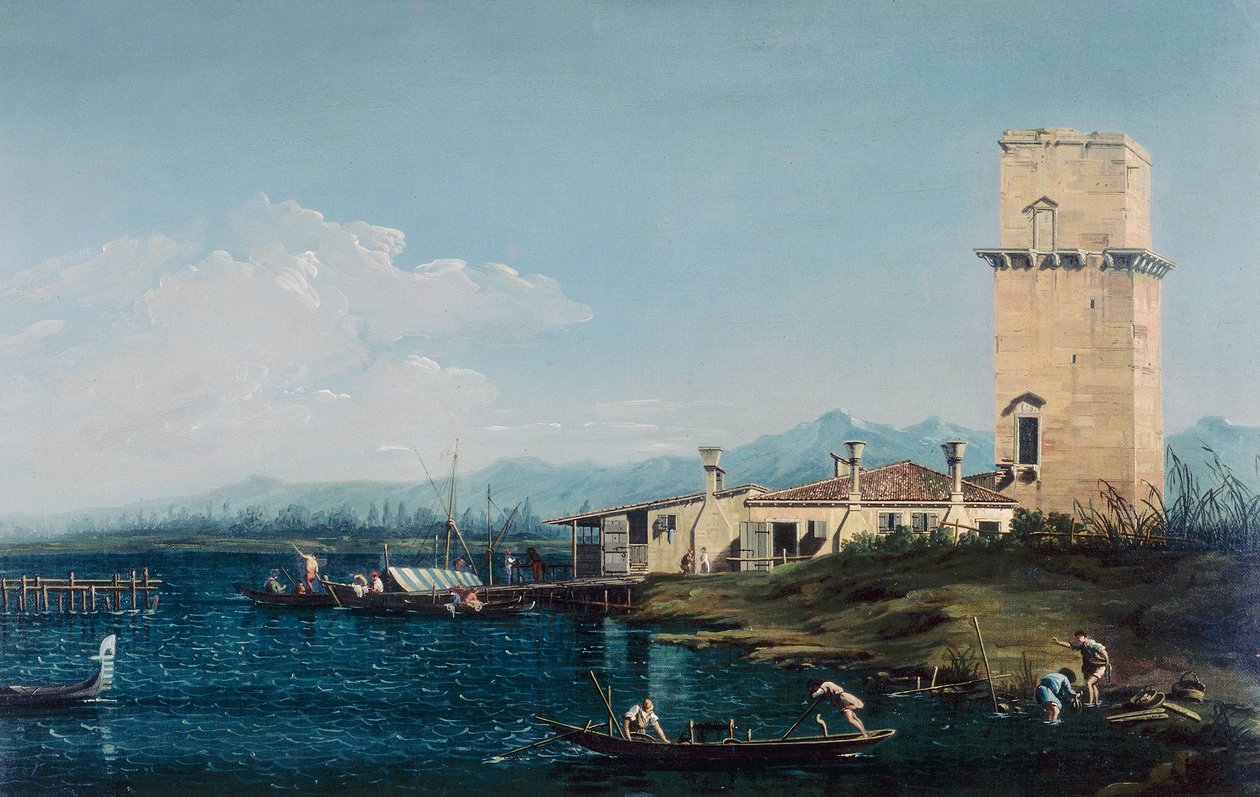 Wieża Marghera autorstwa Canaletta i jego asystentów autorstwa Antonio school of Canaletto