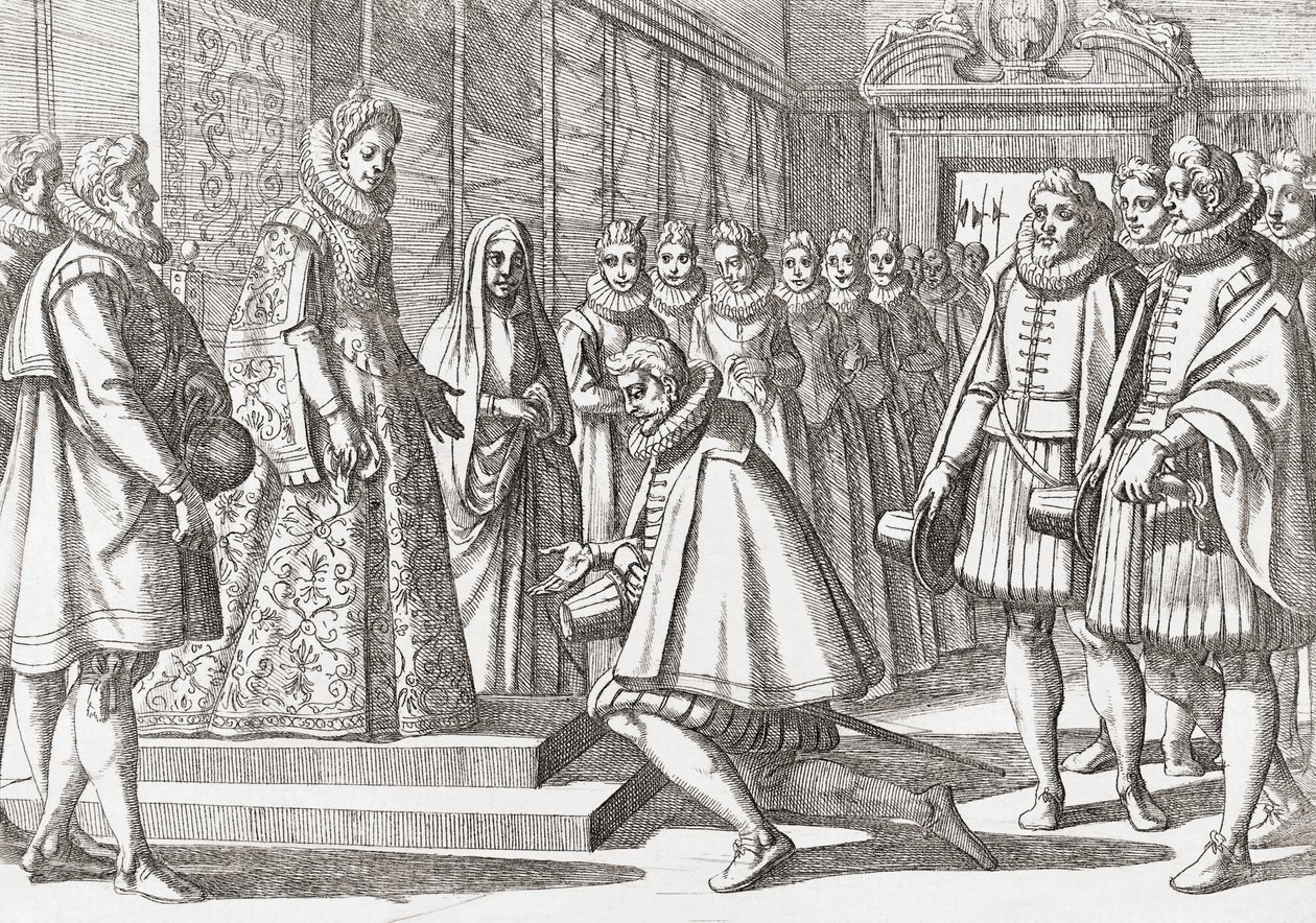 Filip III, król Hiszpanii przed Małgorzatą Austriacką autorstwa Antonio (after) Tempesta
