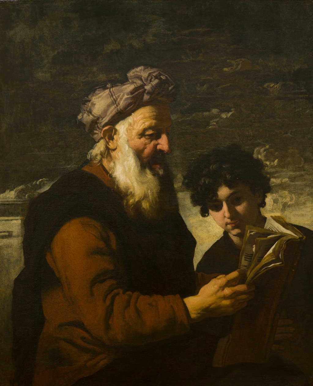 Seneka instruujący Nerona, c.1651-1722 (olej na płótnie) autorstwa Antonio (attr. to) Zanchi