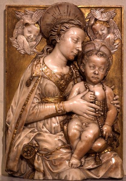 Madonna z Dzieciątkiem (marmur) autorstwa Antonio (attr. to workshop of) Rossellino