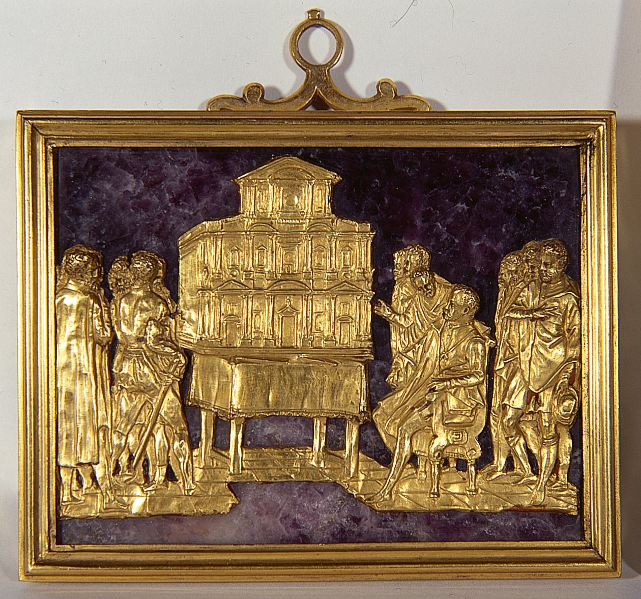 Bernardo Buontalenti (1531-1608) Prezentujący model fasady katedry Santa Maria del Fiore, ok. 1587 (złoto na kamieniu szlachetnym) autorstwa Antonio (fl.1578 1624) Giambologna (1529 1608) and Susini