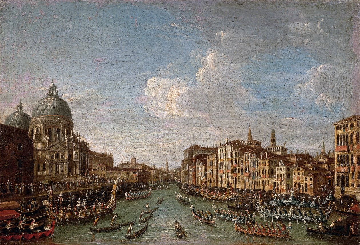 Historyczne Regaty Wenecji autorstwa Antonio (follower of) Canaletto