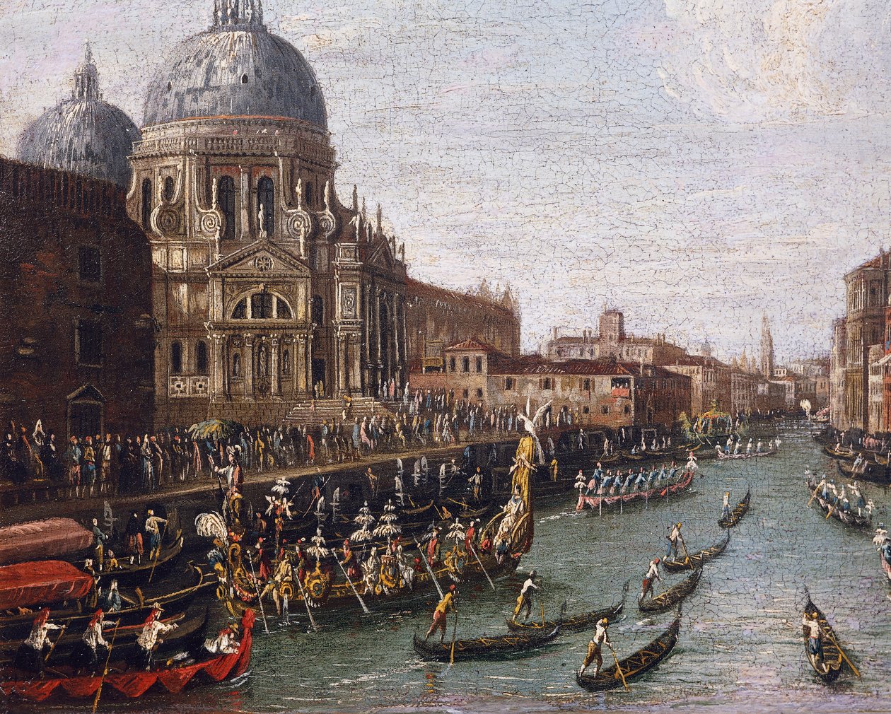 Regaty na Canale Grande w Wenecji, detal autorstwa Antonio (school of) Canaletto