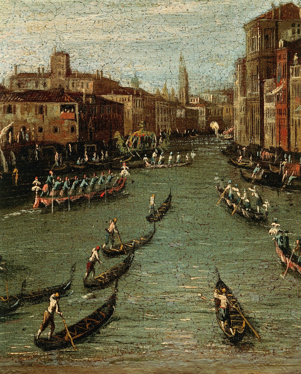 Regaty historyczne: Gondole na Canale Grande autorstwa Antonio (studio of) Canaletto