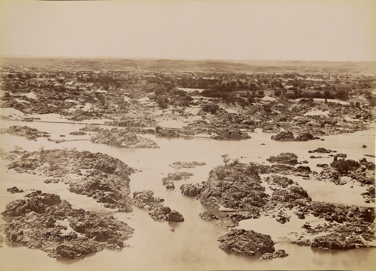 [Widok na pierwszą kataraktę] / [Vue de la Premiere Cataracte]. autorstwa Antonio Beato