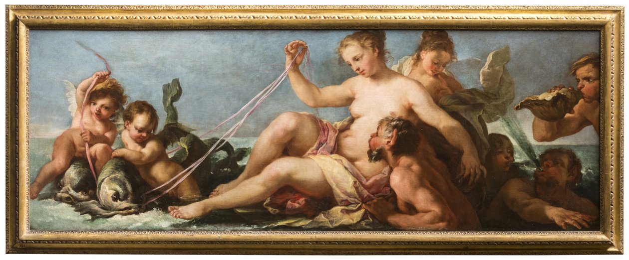 Triumf Amfitryty, ok. 1716-22 (olej na płótnie) autorstwa Antonio Bellucci