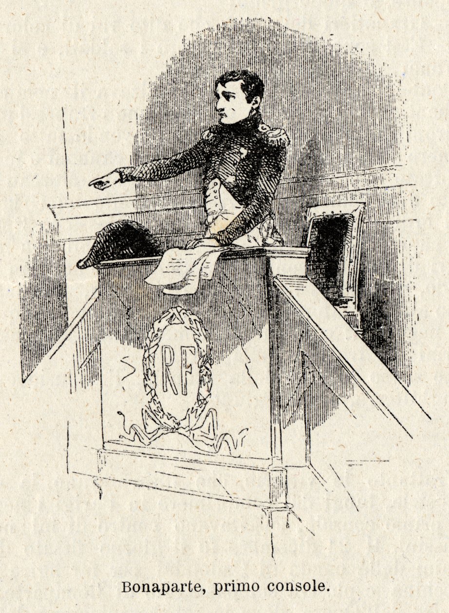 Napoleon Bonaparte wybrany pierwszym konsulem Republiki Francuskiej w 1799 r autorstwa Antonio Bonamore
