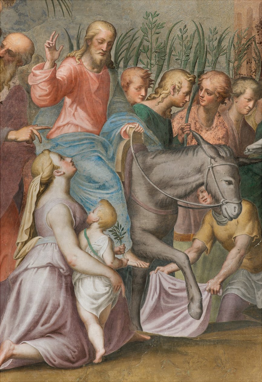 Apsyda, Antonio Campi, Wejście Jezusa do Jerozolimy 1582-84, Detal autorstwa Antonio Campi