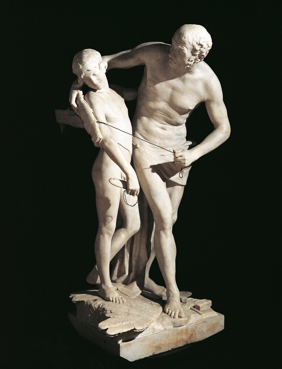 Dedal i Ikar, Antonio Canova (1757-1822), marmurowa rzeźba, wys. 220 cm autorstwa Antonio Canova