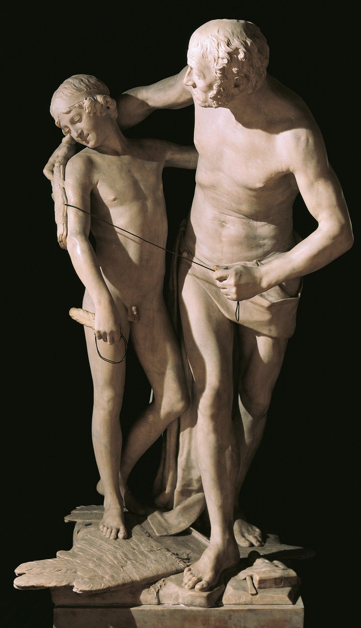 Dedal i Ikar, Antonio Canova (1757-1822), marmurowa rzeźba, wys. 220 cm autorstwa Antonio Canova