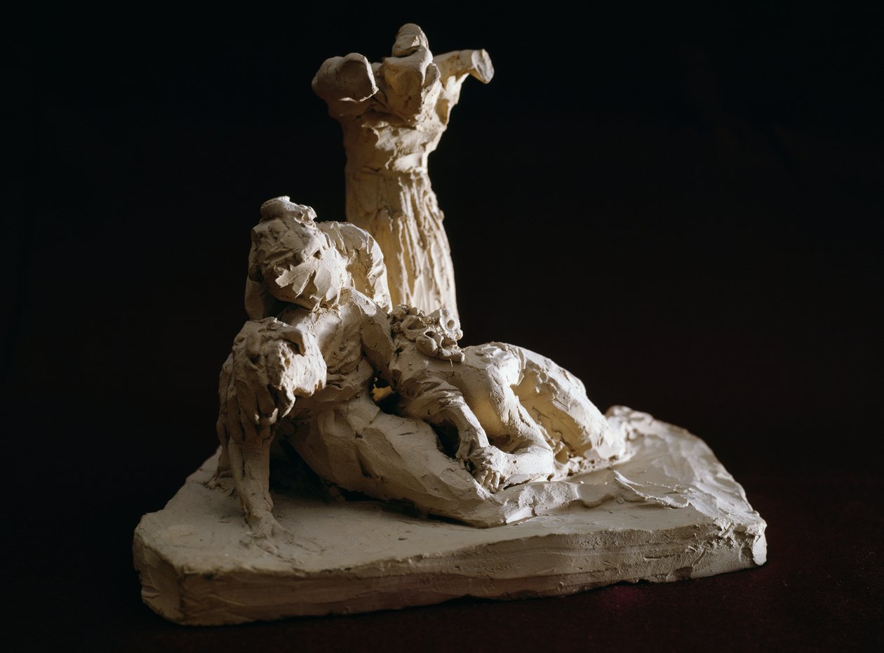 Opłakiwanie Chrystusa, szkic z terakoty, Antonio Canova (1757-1822), Possagno, Wenecja Euganejska, Włochy autorstwa Antonio Canova