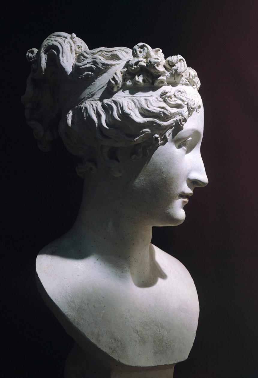 Paolina Borghese jako Wenus Victrix, Antonio Canova (1757-1822), biały marmur autorstwa Antonio Canova