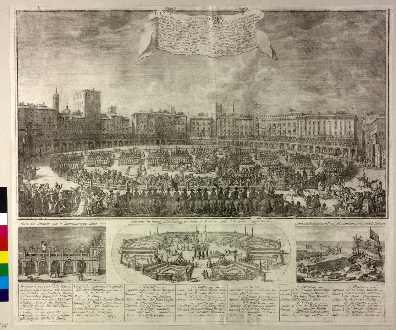Ilustracja przedstawiająca uroczystości autorstwa Antonio Cioci or Ciocchi
