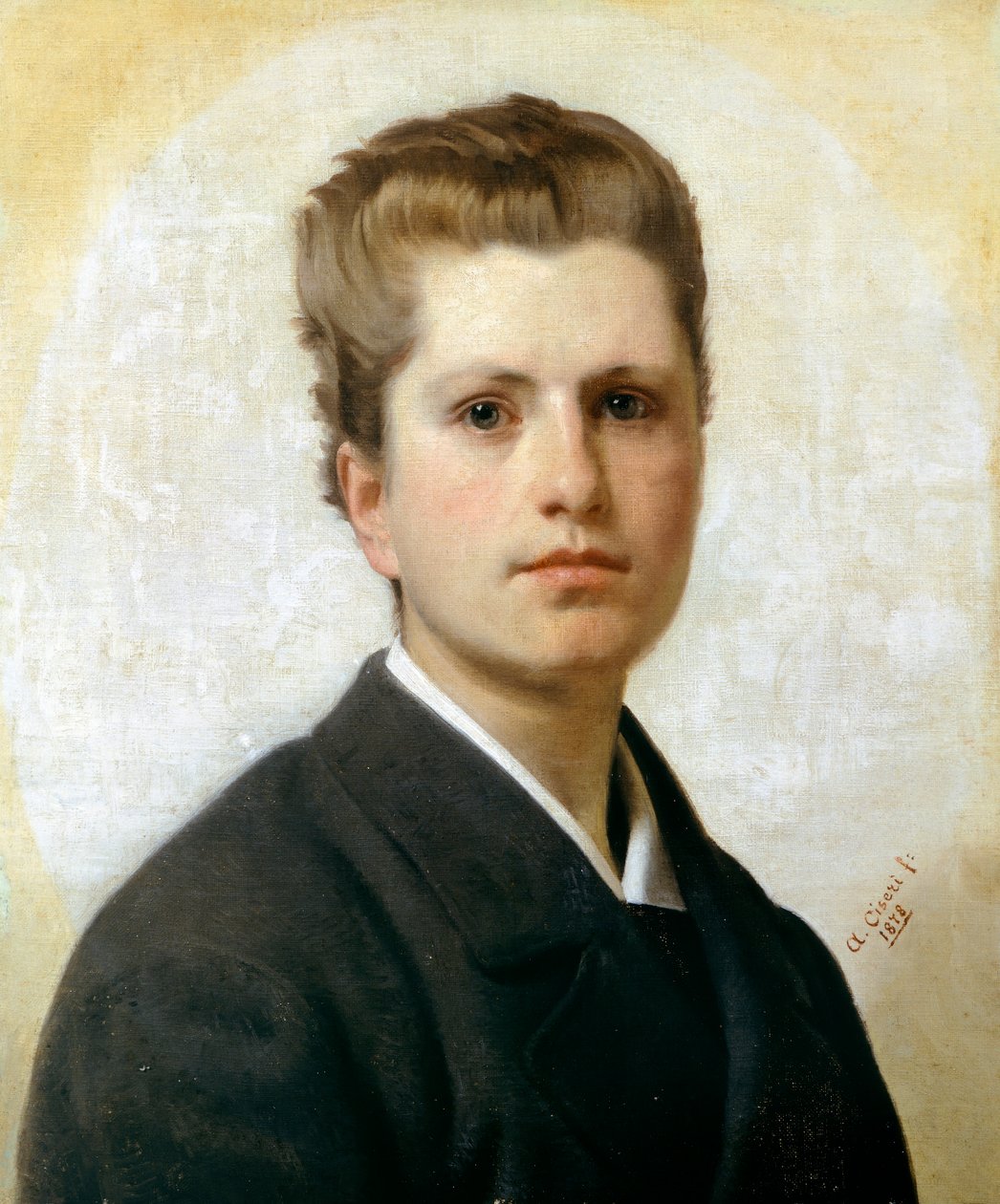 Portret Alfredo Boattiniego autorstwa Antonio Ciseri (1821-1891), olej na płótnie, 53x44 cm autorstwa Antonio Ciseri
