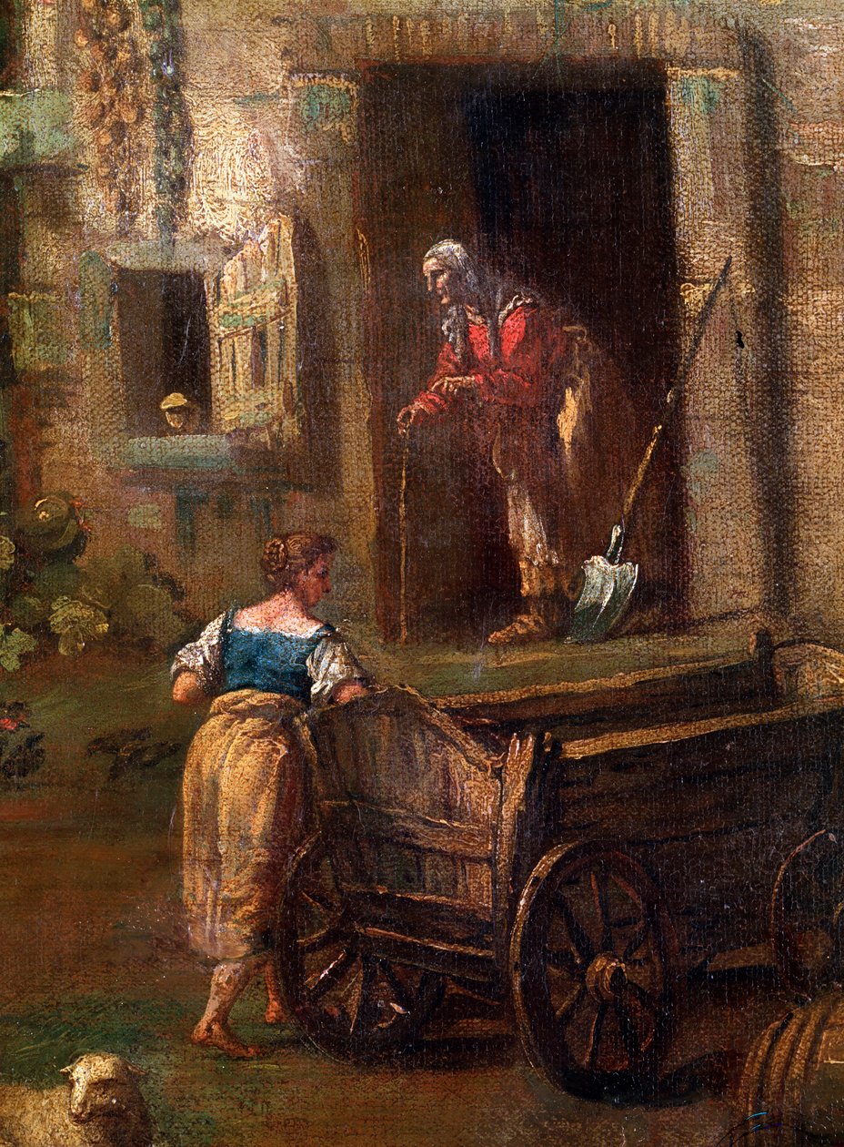 Włoski detal krajobrazowy, XVIII wiek autorstwa Antonio Diziani