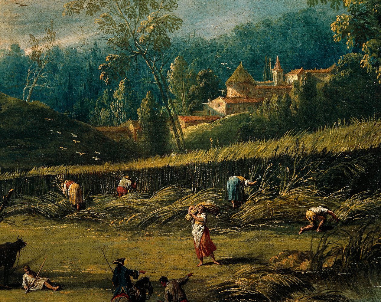 Zbiór, fragment z Lata, Antonio Diziani (1737-1797), obraz. autorstwa Antonio Diziani