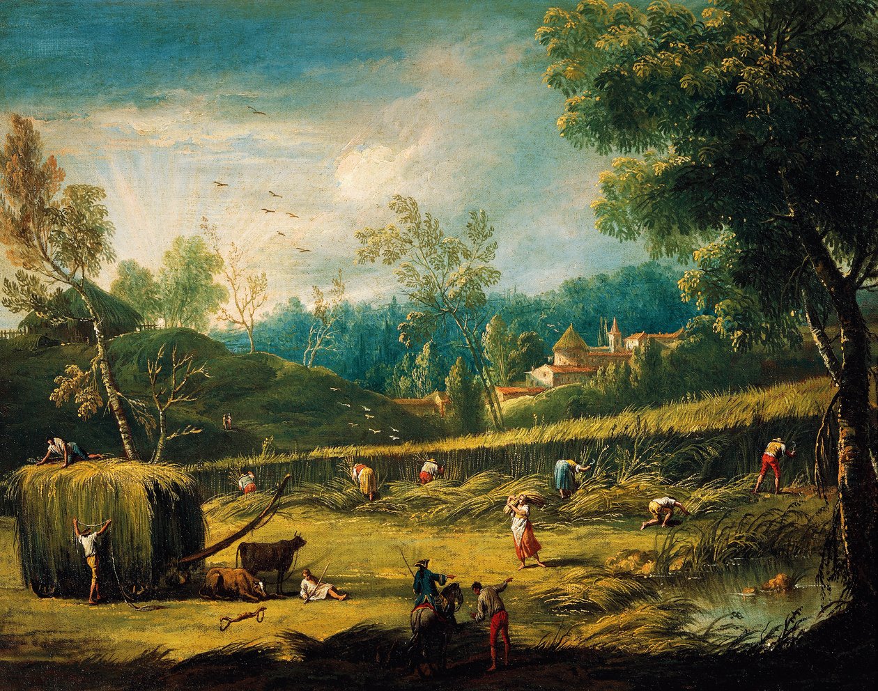 Lato, Antonio Diziani (1737-1797), malarstwo. autorstwa Antonio Diziani